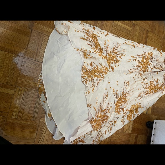 JOIE, Halter Floral Dress, White & Gold Yellow - Picture 4 of 5